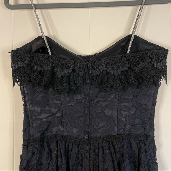 Vintage Jessica McClintock Tiered Lace Dress - Picture 6 of 8